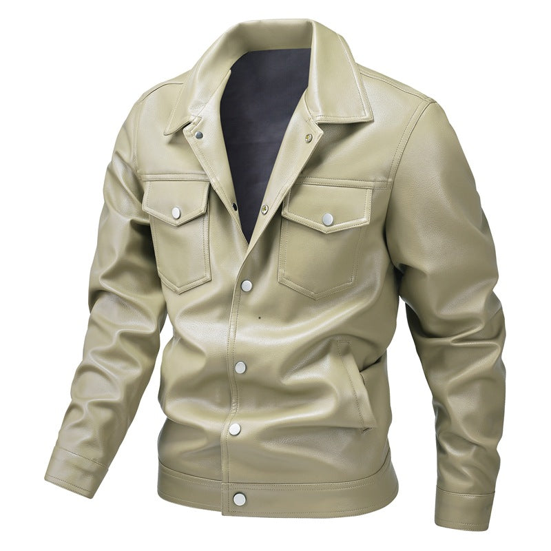 Herren Kunstlederjacke mit praktischen Taschen und modernem Schnitt Echoarchiv