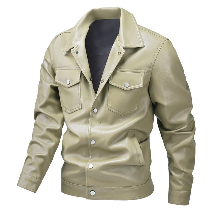 Herren Kunstlederjacke mit praktischen Taschen und modernem Schnitt Echoarchiv