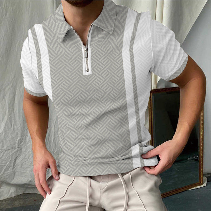 Stylisches Kariertes Kurzarm-Polo-Shirt für Herren Echoarchiv
