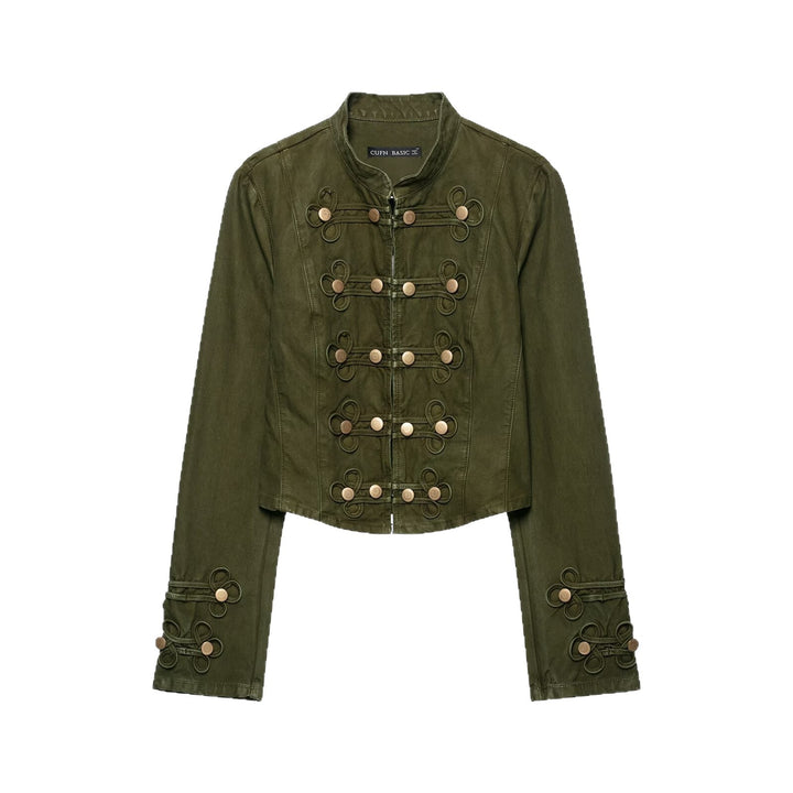 Damen Cropped Husarenjacke mit Zierkordeln und Stehkragen Echoarchiv