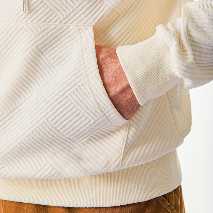 Herren Hoodie mit strukturiertem Design und praktischer Kängurutasche Echoarchiv