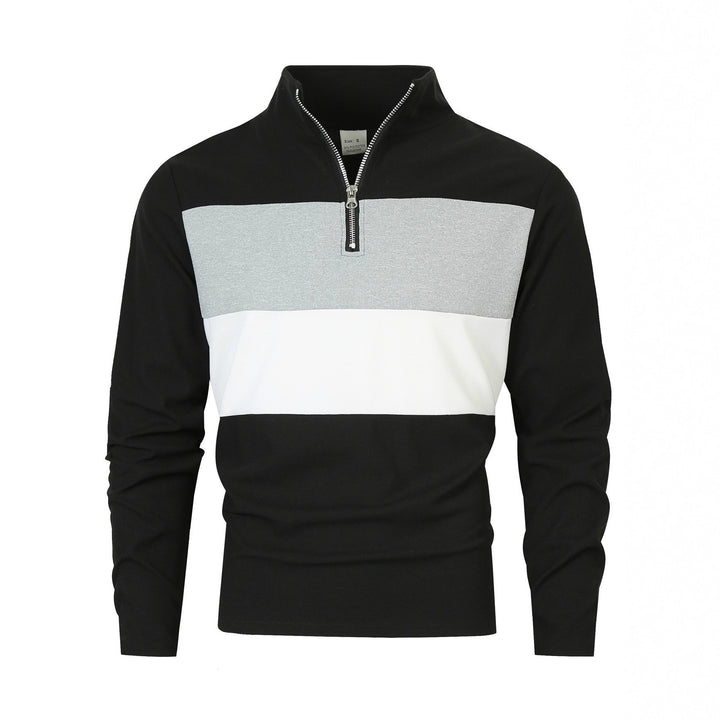 Herren Zip-Pullover mit modischem Farbschnitt und komfortablem Style Echoarchiv