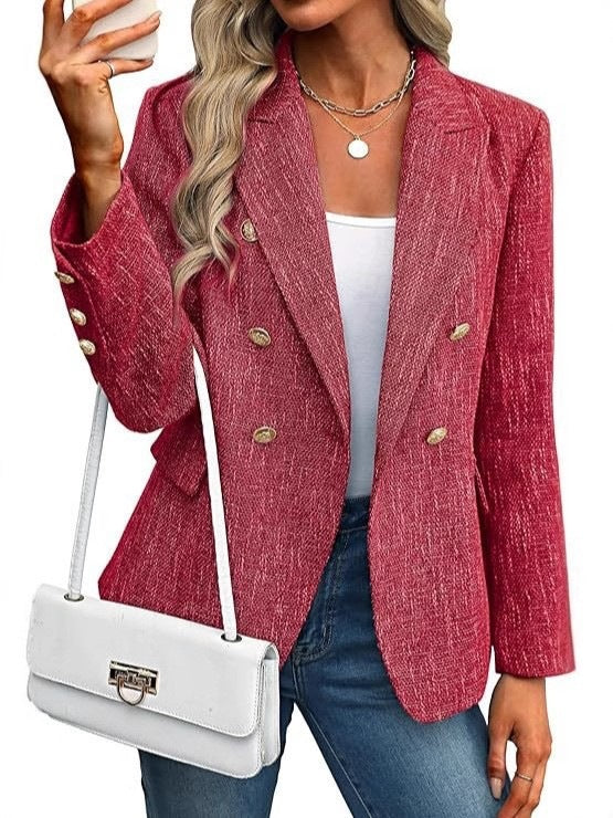 Damen Modische Doppelreihige Blazerjacke – Valéne