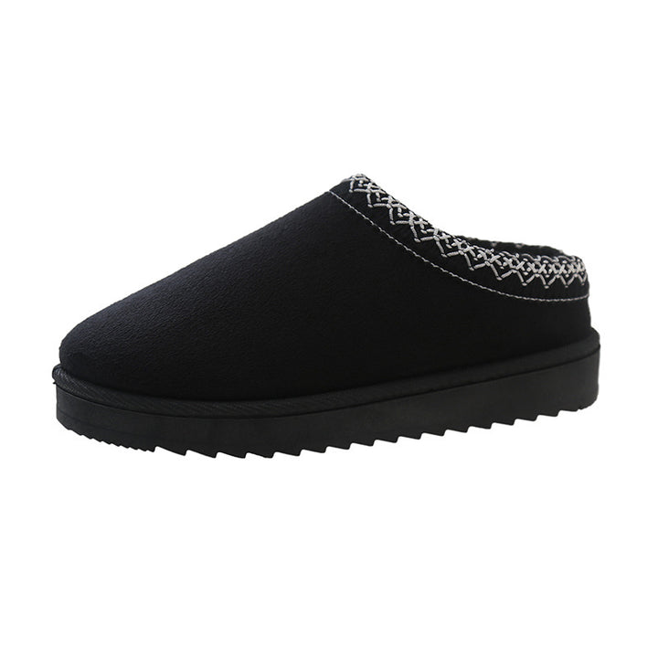 Damen Gefütterte Slipper‑Mules mit Teddyfutter und geflochtenem Saum Echo Archiv