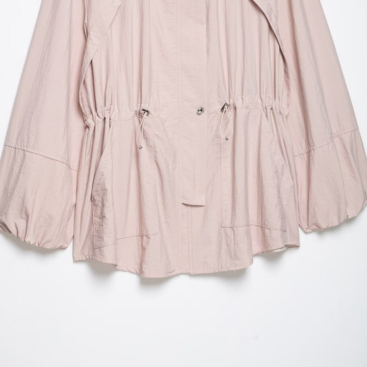 Damen leichter Oversize-Parka mit Tunnelzugtaillierung und Ballonärmeln Echo Archiv