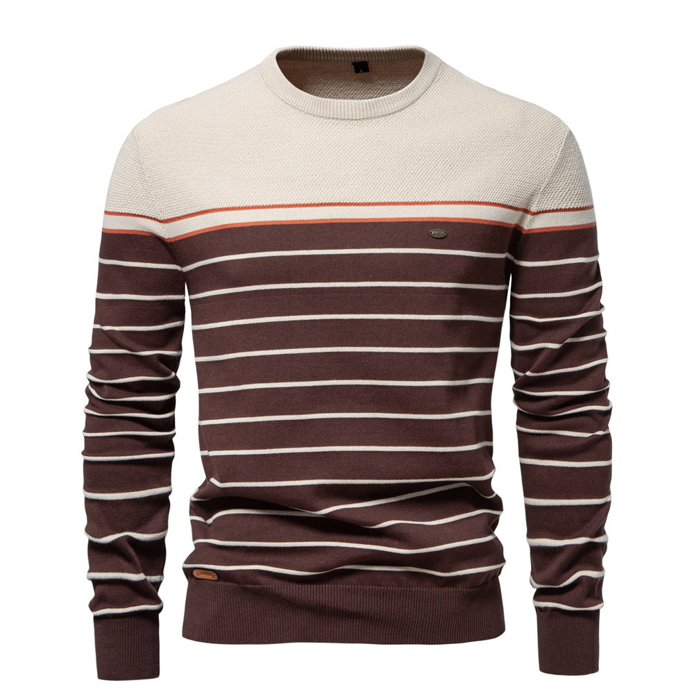 Herren Strickpullover mit maritimen Streifen Echoarchiv
