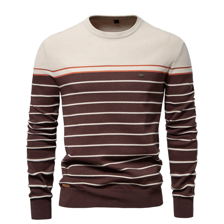 Herren Strickpullover mit maritimen Streifen Echoarchiv