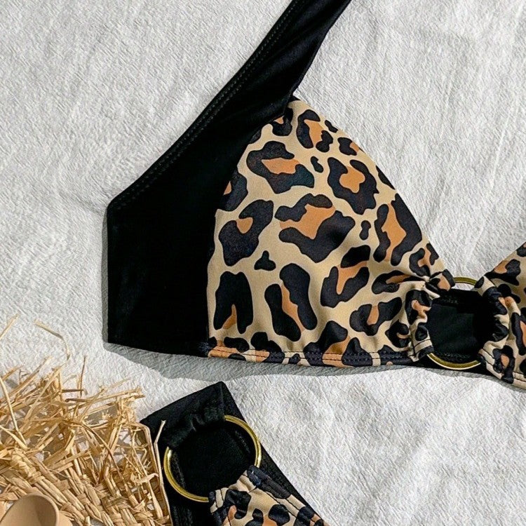 Damen Bikini-Set mit stilvollem Leopardenmuster und verstellbarem Trägersystem Echo Archiv