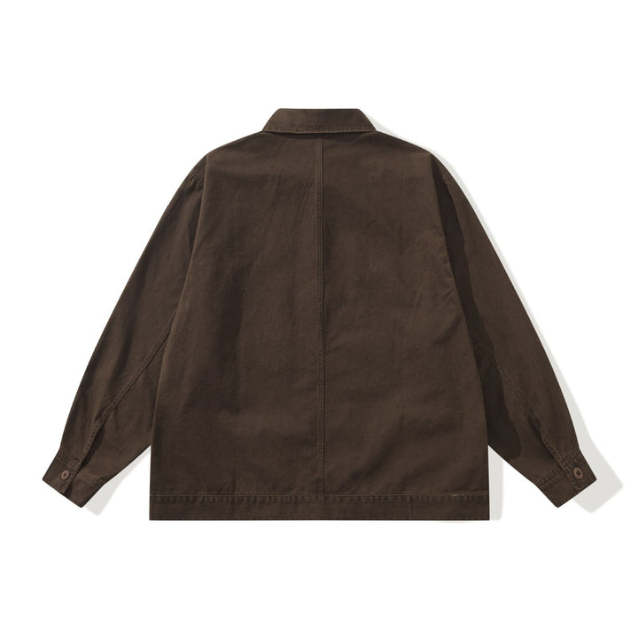 Herren Boxy-Canvas Utility-Blousonjacke mit großen Pattentaschen Echoarchiv
