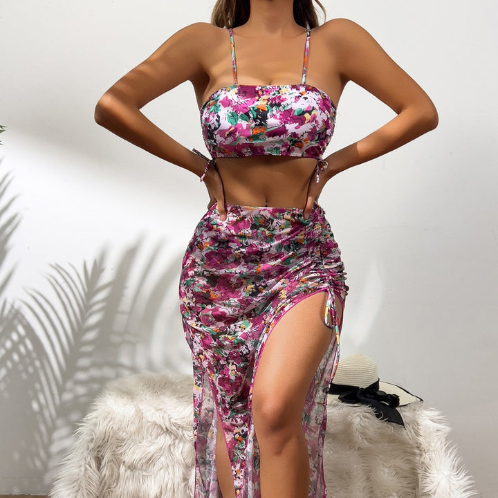 Damen Bikini-Set mit floralem Midirock Echo Archiv