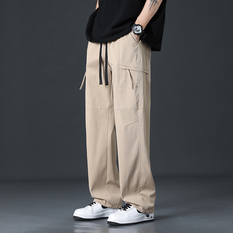 Herren Modische Cargo-Hose mit weiten Beinen und praktischen Taschen