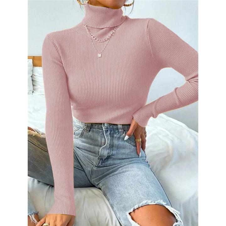 Damen Eleganter Rollkragenpullover mit feiner Rippstruktur Echoarchiv