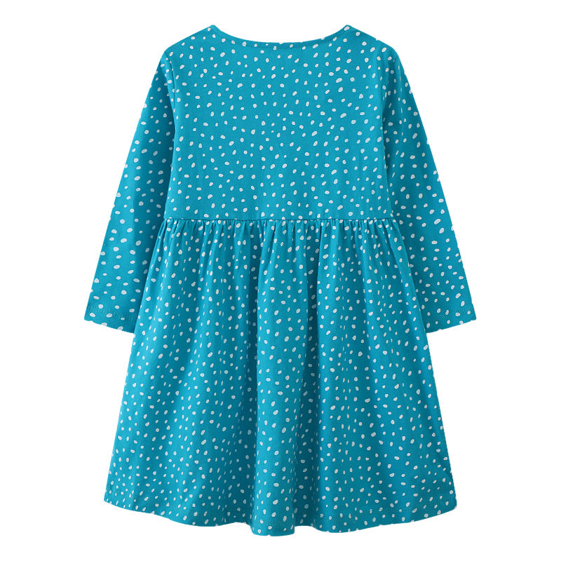 Mädchen Langarmkleid mit verspieltem Vogel-Design Echo Archiv