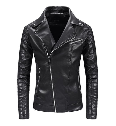 Herren stilvolle Bikerjacke aus Kunstleder Echoarchiv