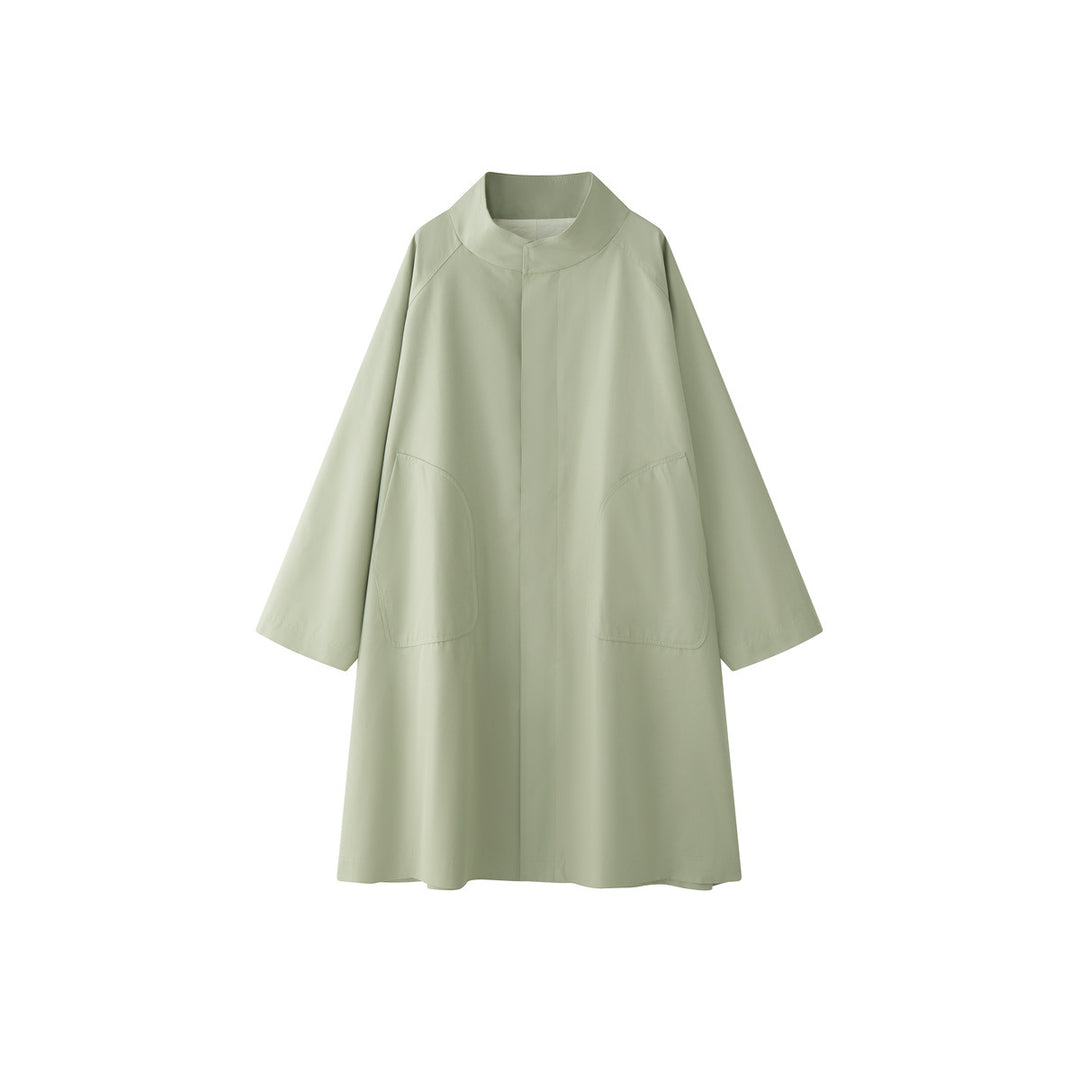 Damen Oversize-Trenchcoat mit Stehkragen und verlängertem Schnitt Echoarchiv