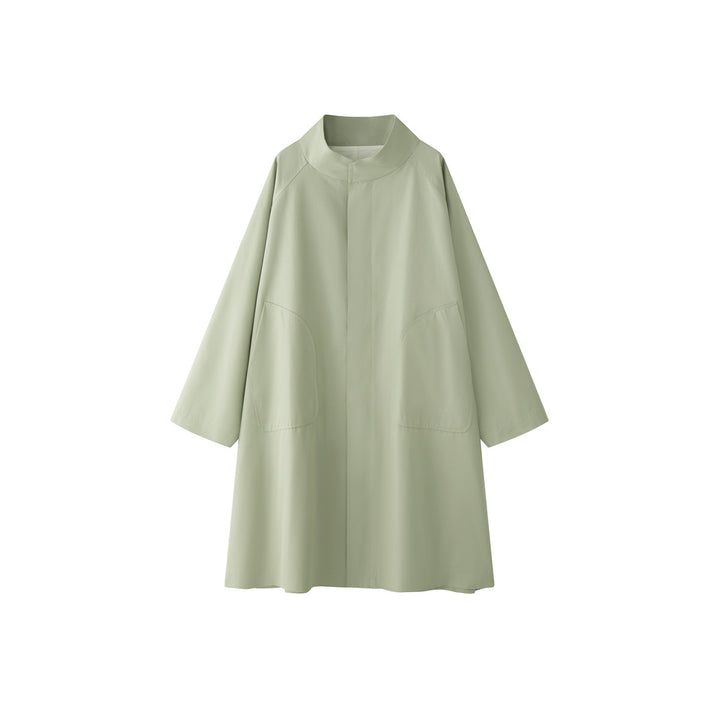 Damen Oversize-Trenchcoat mit Stehkragen und verlängertem Schnitt Echoarchiv