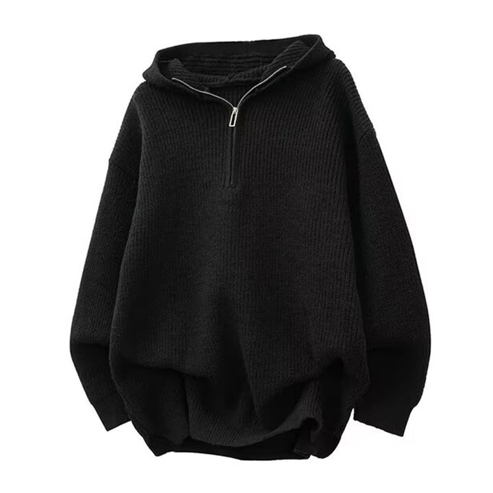 Damen Stilvoller Kapuzenpullover mit Halbreißverschluss Echoarchiv