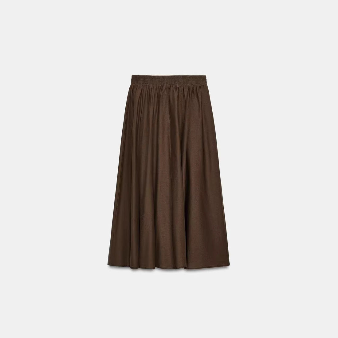 Damen Weicher A-Linien-Midirock mit elastischem Gummibund und fließender Chiffon‑Optik Echoarchiv