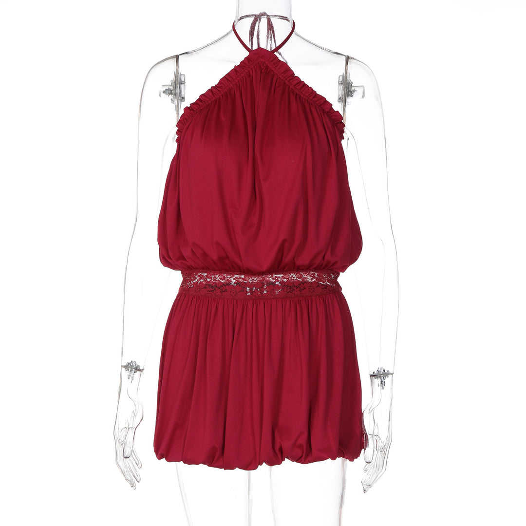 Damen Verspielter Jumpsuit mit Spitzenakzenten Echo Archiv