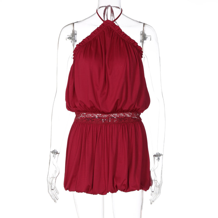 Damen Verspielter Jumpsuit mit Spitzenakzenten Echo Archiv
