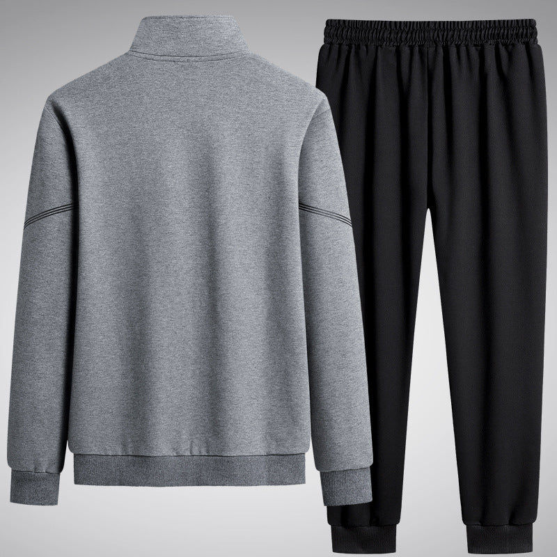 Men's performance zip-front track jacket and tapered jogger set – Marzano