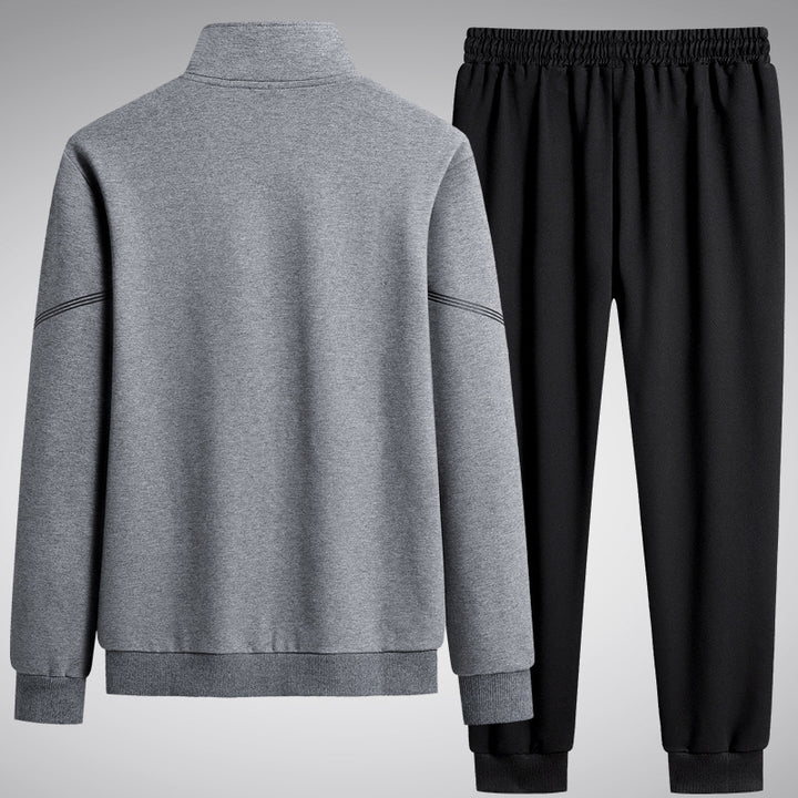 Men's performance zip-front track jacket and tapered jogger set – Marzano