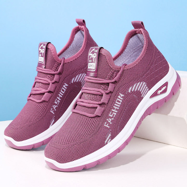 Damen nan Slip-On Lauf- und Alltagsschuh aus nahtlosem Strick mit ergonomischer Stoßdämpfung Echo Archiv