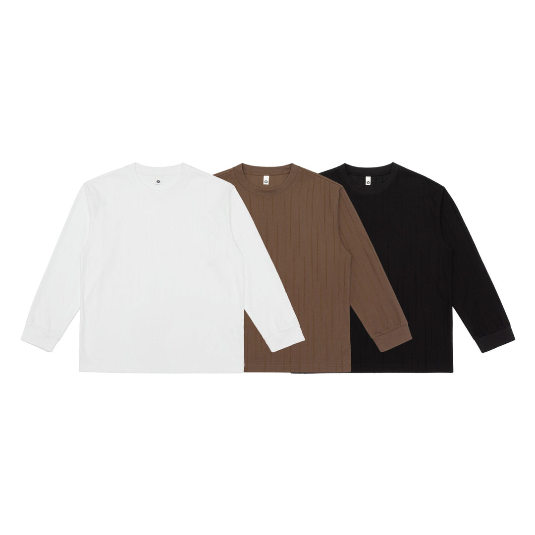 Unisex Premium-Langarmshirt aus Strukturjersey mit verstärktem Rundhals Echoarchiv