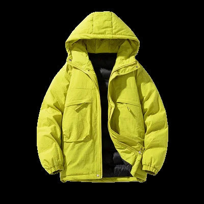Herren Gepolsterter Ripstop-Parka mit Kapuze Oversize-Schnitt und integrierter Umhängetasche Echo Archiv
