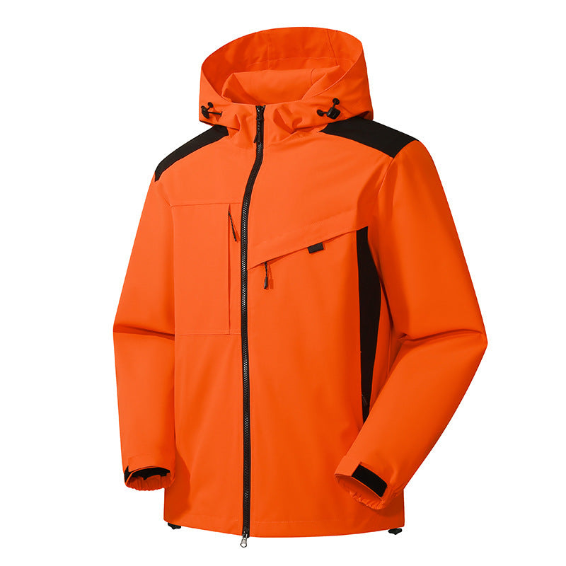 Herren technische Softshelljacke mit Kapuze, diagonalem Brustfach und Multifach-Reißverschlusstaschen Echo Archiv