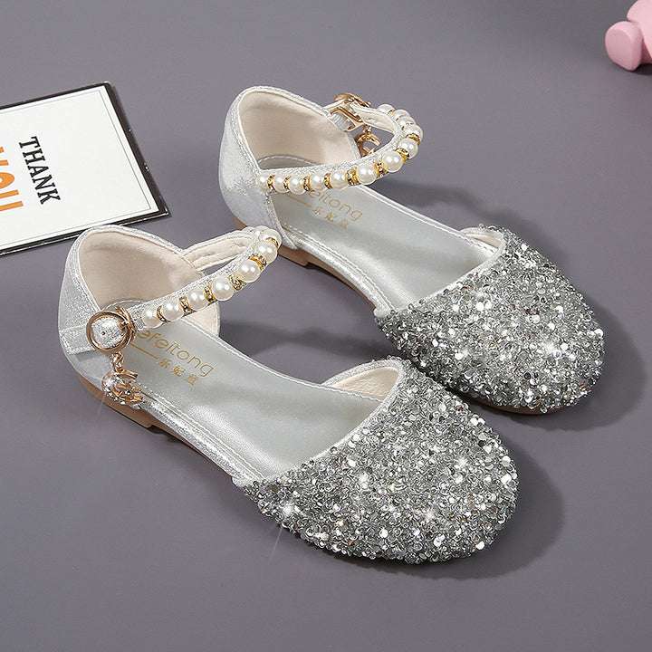 Mädchen Elegante Ballerinas mit Glitzer und Perlen Echo Archiv