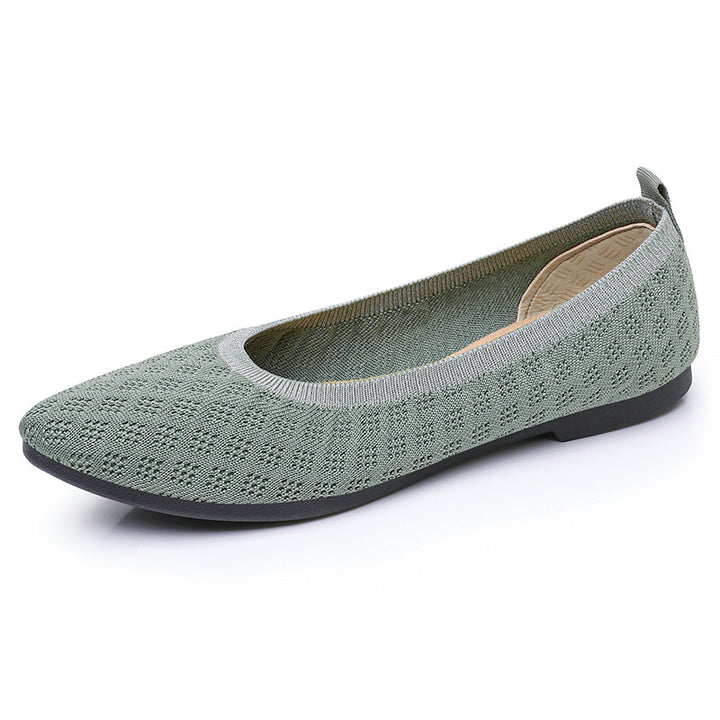 Damen nan gestrickter Ballerina-Slip-On mit atmungsaktiver 3D-Struktur und gepolstertem Memory-Fußbett Echo Archiv