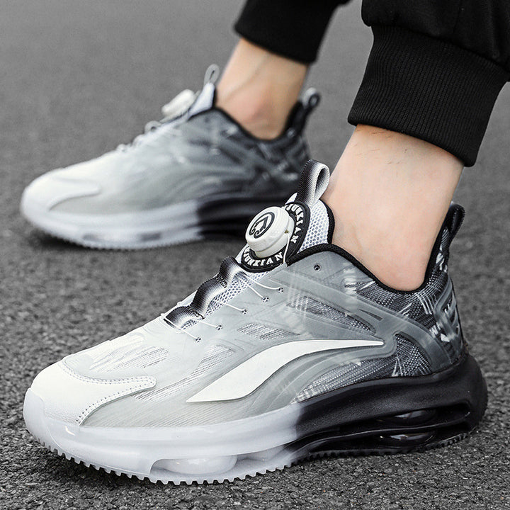Herren Urbaner Komfort-Sneaker mit sichtbarer Luftkammer, transparentem TPU-Overlay und adaptivem Drehverschluss Echoarchiv