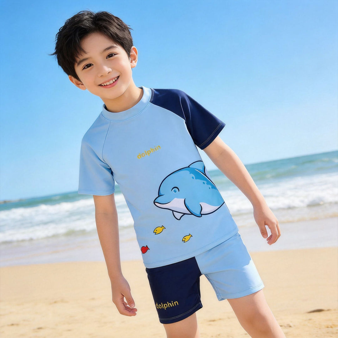 Jungen UV-Schutz Schwimmanzug mit kurzen Ärmeln Echo Archiv