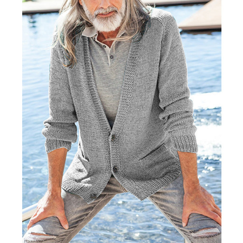 Herren Strickcardigan mit Kapuze und aufgesetzten Taschen Echo Archiv