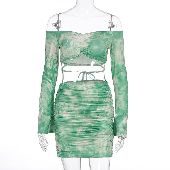 Damen Raffiniertes Minikleid mit Off-Shoulder Design und Raffung Echo Archiv