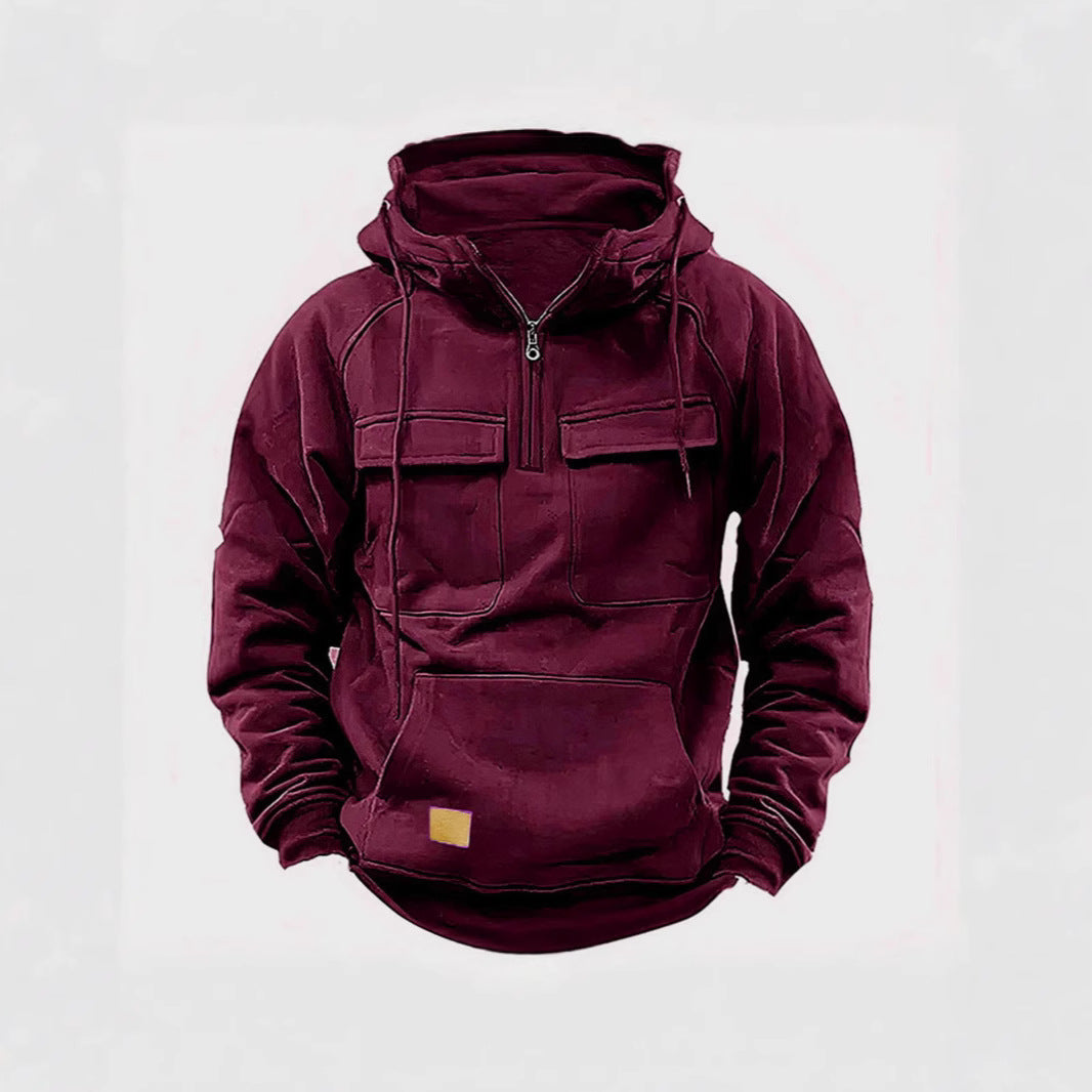 Herren funktionale Kapuzenjacke mit praktischen Beuteltaschen Echoarchiv