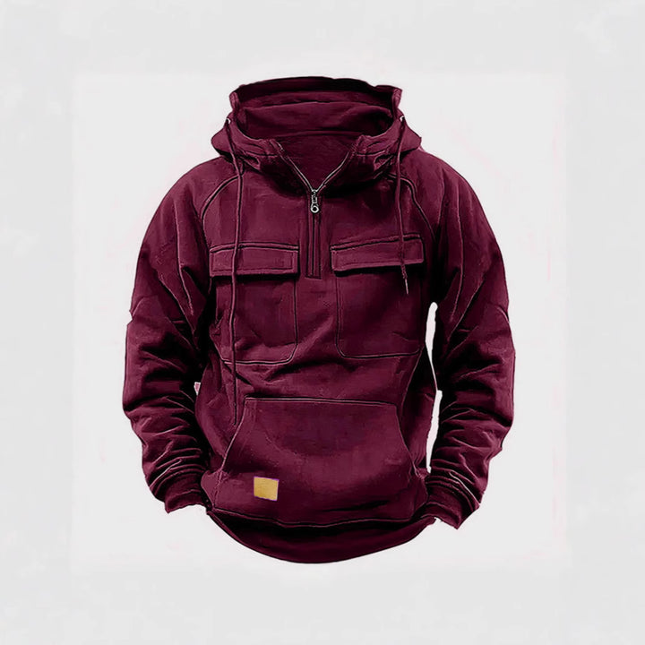 Herren funktionale Kapuzenjacke mit praktischen Beuteltaschen Echoarchiv
