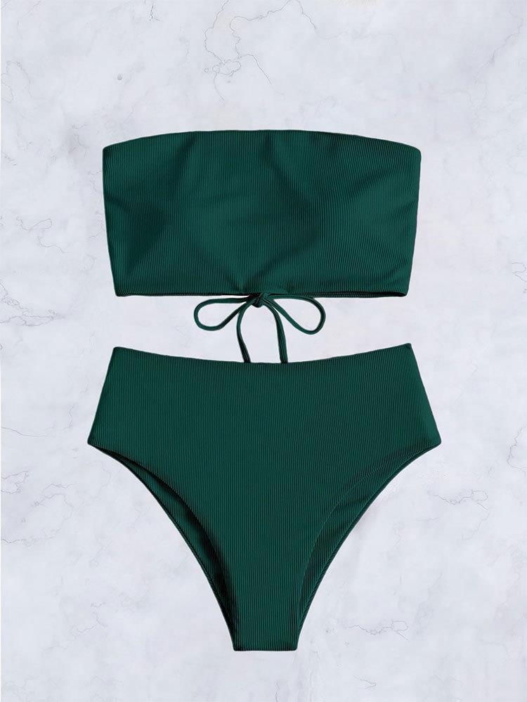 Damen Bandeau-Bikini mit verstellbarem Höschen und raffiniertem Design Echo Archiv
