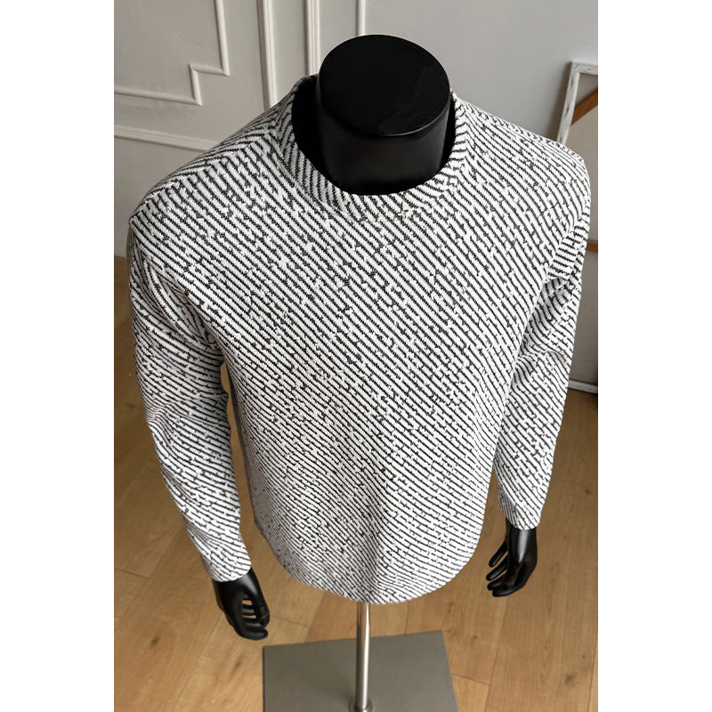Stylischer Herrenpullover mit langen Ärmeln und kreativen Mustern Echo Archive