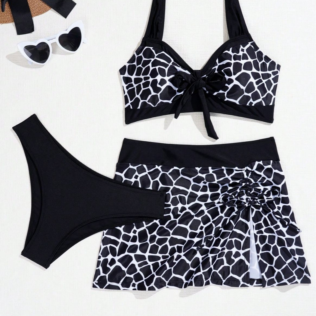 Damen Bikini-Oberteil mit Wickeloptik und Rüschendetails Echo Archiv