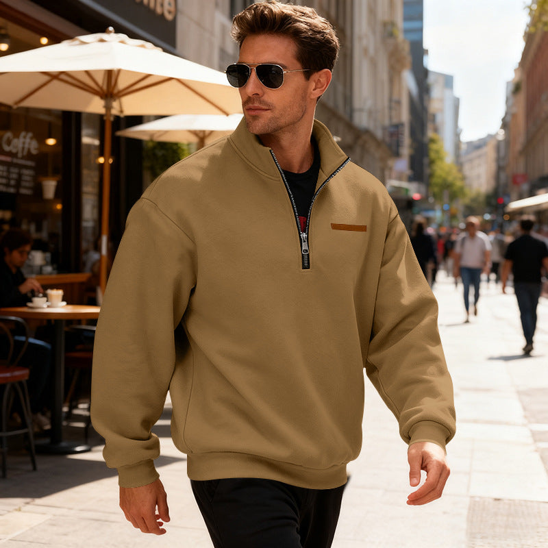 Herren Sportlicher Pullover mit halbhochgeschlossenem Reißverschluss Echoarchiv