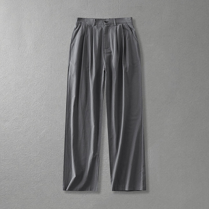 Damen Weite Bundfalten-Hose mit hoher Taille Echoarchiv