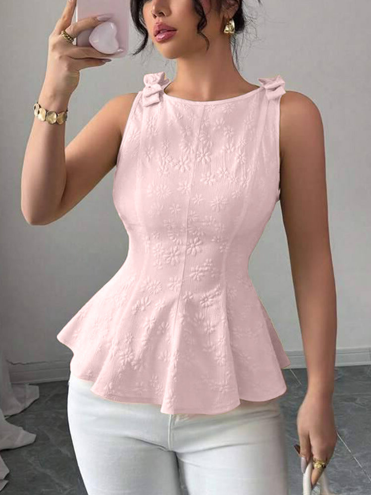 Damen Peplum-Top mit floralen Details Echo Archiv