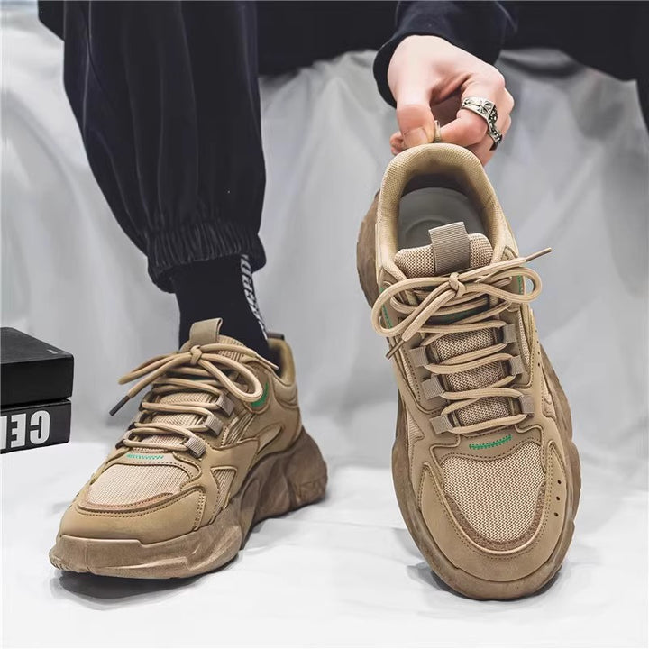 Herren stylische Chunky-Sneaker mit Wildlederoptik und atmungsaktivem Mesh-Obermaterial – Norré