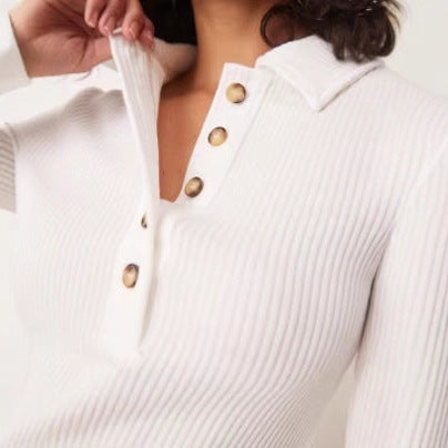 Damen Langarmshirt mit Knopfleiste Echo Archiv