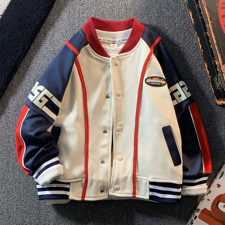 Damen lässige Collegejacke mit modernem Schriftzug und sportlichen Akzenten Echo Archiv