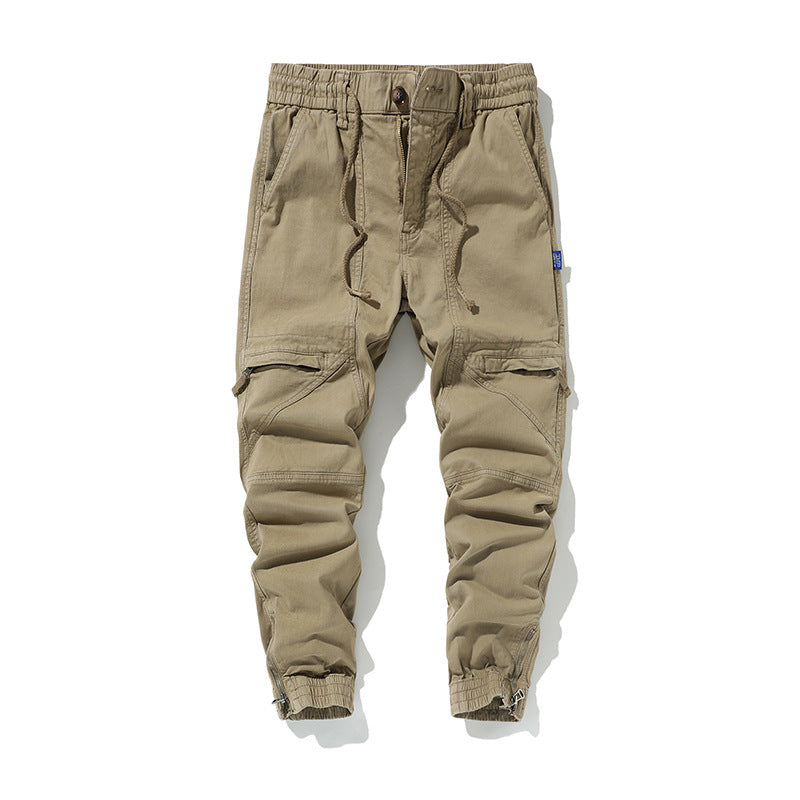 Herren Funktionale Cargo-Joggerhose mit Knieabnähern, Reißverschluss-Knöchel und Elastikbund Echo Archiv