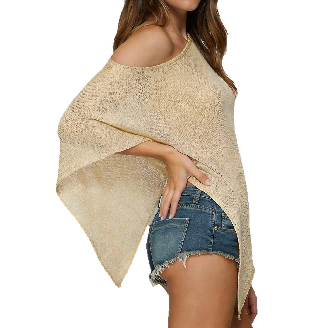 Damen Asymmetrisches Strick-Cover-Up Echo Archiv