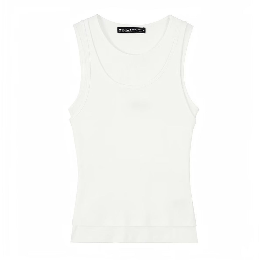 Damen ärmelloses Tanktop aus hochwertigem Stretch-Material mit figurbetontem Schnitt Echo Archiv